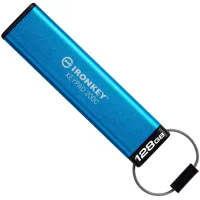 Флеш память USB Kingston 128 GB USB3.2 IronKey Keypad Blue (IKKP200C/128GB)