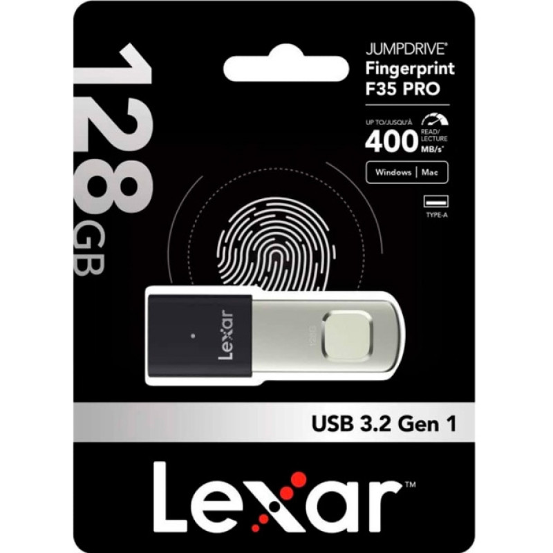 LEXAR JumpDrive Fingerprint F35 Pro USB3.2 128GB (LJDF35P128G-RNBNG)