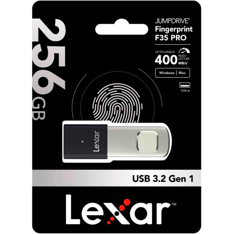 Lexar JumpDrive Fingerprint F35 Pro (LJDF35P256G-RNBNG)