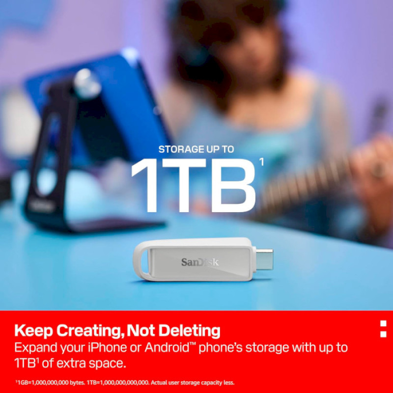 Флеш память USB SanDisk 256 GB Phone Drive USB-C Arctic White (SDIXS0N-256G-GN6NE)