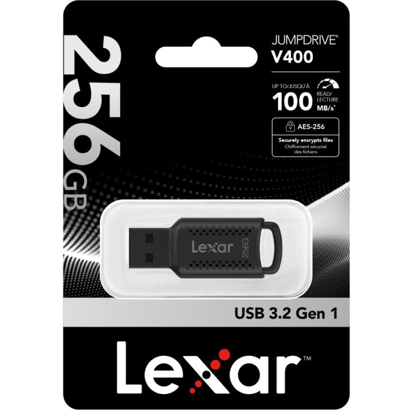Флеш память USB Lexar 256 GB JumpDrive V400 USB3.0 Black (LJDV400256G-BNBNG)