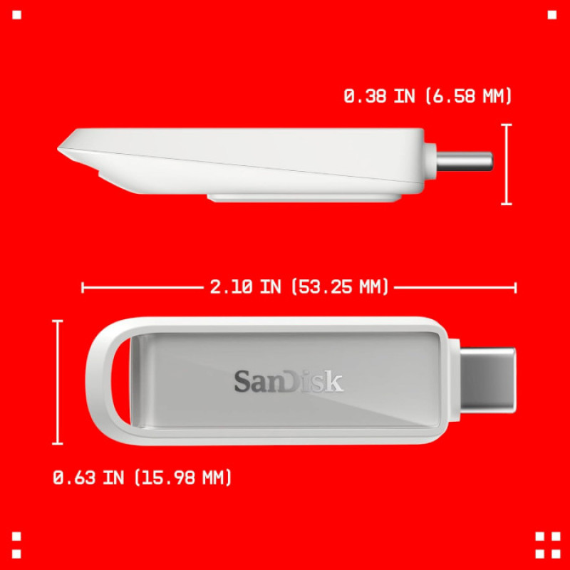 Флеш память USB SanDisk 128 GB Phone Drive USB-C Arctic White (SDIXS0N-128G-GN6NE)