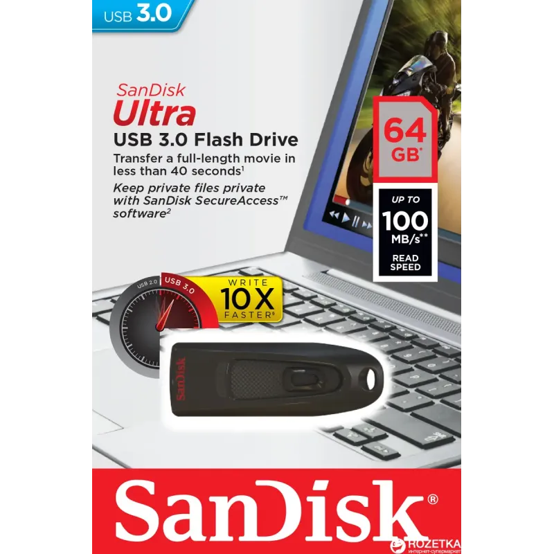 Флеш пам'ять USB SanDisk 64 GB Ultra USB3.0 (SDCZ48-064G-U46)