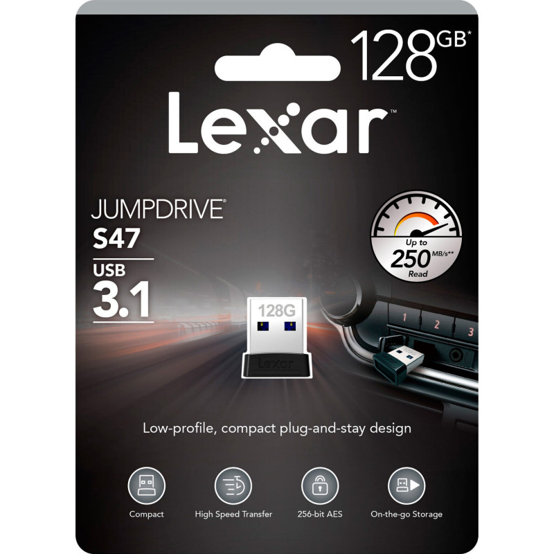 Флеш память USB Lexar 128 GB JumpDrive S47 (LJDS47-128ABBK)
