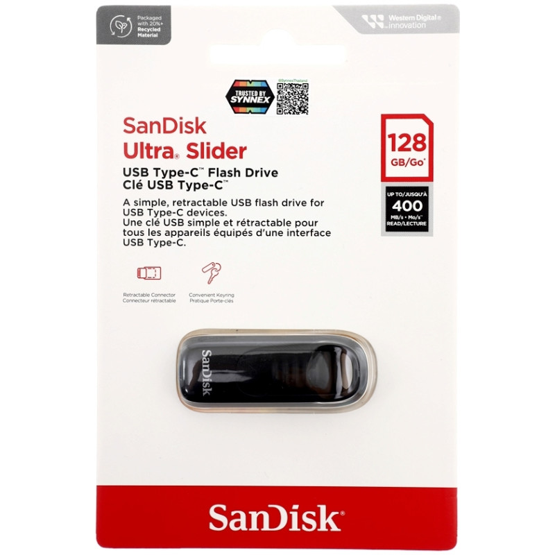 Флеш пам'ять USB SanDisk 128 GB Ultra Slider USB-C3.2 (SDCZ480-128G-G46)