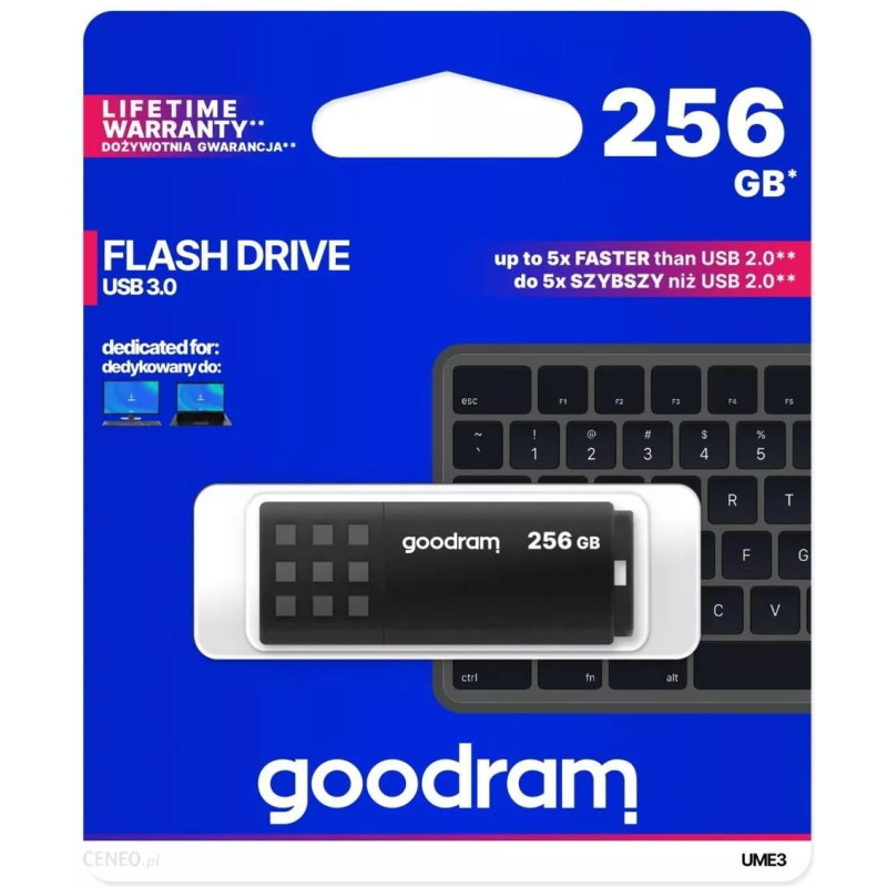 Флеш память USB GOODRAM 256 GB UME3 Black (UME3-2560K0R11)
