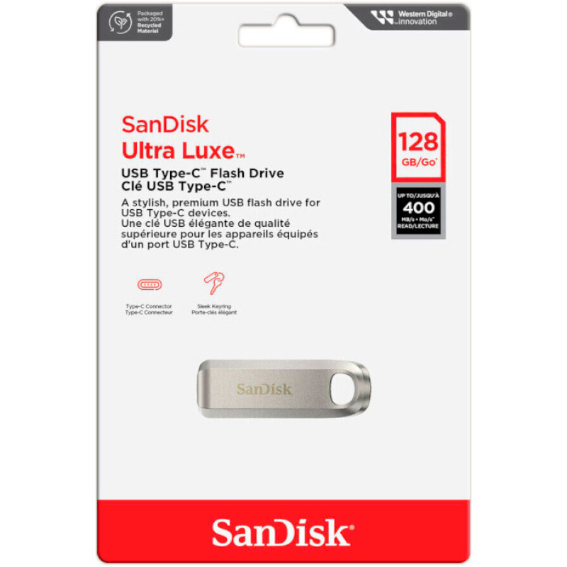 Флеш память USB SanDisk 128 GB Ultra Luxe USB-C3.2 (SDCZ75-128G-G46)