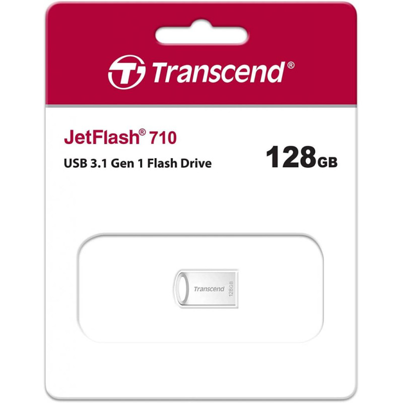 Флеш пам'ять USB Transcend 128 GB JetFlash 710 Silver (TS128GJF710S)