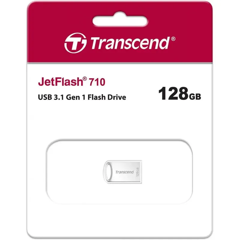 Флеш пам'ять USB Transcend 128 GB JetFlash 710 Silver (TS128GJF710S)