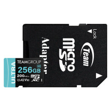 TEAM 256 GB MicroSDXC Ultra UHS-I U3 Class 10 + SD-адаптер (TULMSDX256GIA2V3022503)