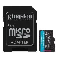 Карта памяти Kingston 64 GB microSDXC Canvas Go! Plus UHS-I U3 V30 A2 Class 10 + SD-adapter (SDCG4/64GB)