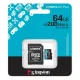 Карта памяти Kingston 64 GB microSDXC Canvas Go! Plus UHS-I U3 V30 A2 Class 10 + SD-adapter (SDCG4/64GB)
