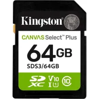 Карта пам'яті Kingston 64 GB SDXC Canvas Select Plus Gen3 SDS3/64GB