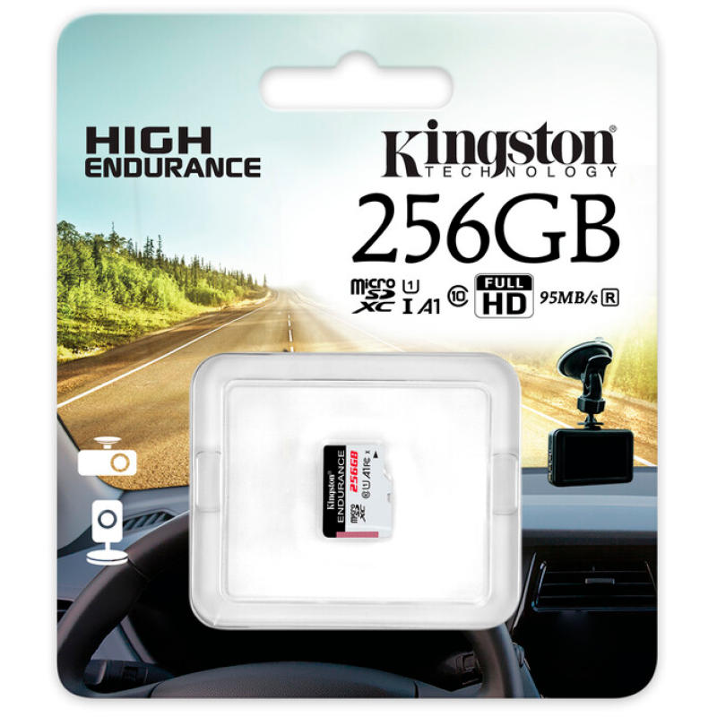 Карта памяти Kingston 256 GB microSDXC High Endurance UHS-I A1 Class 10 (SDCE/256GB)