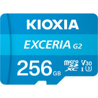 Карта пам'яті Kioxia 256 GB microSDXC Exceria G2 UHS-I U3 V30 A1 Class 10 + SD-adapter (LMEX2L256GG2)