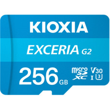 Карта пам'яті Kioxia 256 GB microSDXC Exceria G2 UHS-I U3 V30 A1 Class 10 + SD-adapter (LMEX2L256GG2)