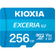 Карта пам'яті Kioxia 256 GB microSDXC Exceria G2 UHS-I U3 V30 A1 Class 10 + SD-adapter (LMEX2L256GG2)