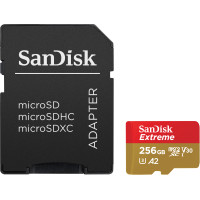 Карта памяти SanDisk 256 GB microSDXC UHS-I U3 V30 A2 Extreme (SDSQXAV-256G-GN6MA)
