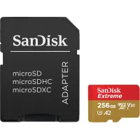 Карта памяти SanDisk 256 GB microSDXC UHS-I U3 V30 A2 Extreme (SDSQXAV-256G-GN6MA)