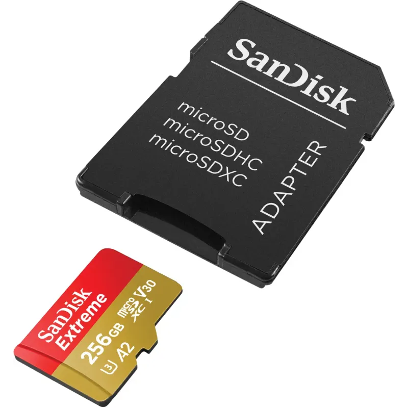 Карта памяти SanDisk 256 GB microSDXC UHS-I U3 V30 A2 Extreme (SDSQXAV-256G-GN6MA)