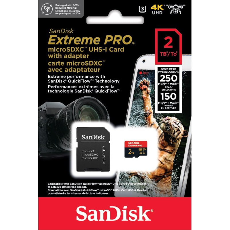 Карта памяти SanDisk 2 TB microSDXC Extreme PRO (SDSQXCD-2T00-GN6MA)