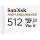 SanDisk 512 GB microSDXC High Endurance UHS-I U3 V30 + SD adapter (SDSQQNR-512G-GN6IA)