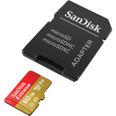 SanDisk 512 GB microSDXC UHS-I U3 V30 A2 Extreme + SD-Adapter (SDSQXAV-512G-GN6MA)