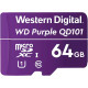 Карта памяти WD 64 GB microSDXC UHS-I Class 10 Purple QD101 WDD064G1P0C