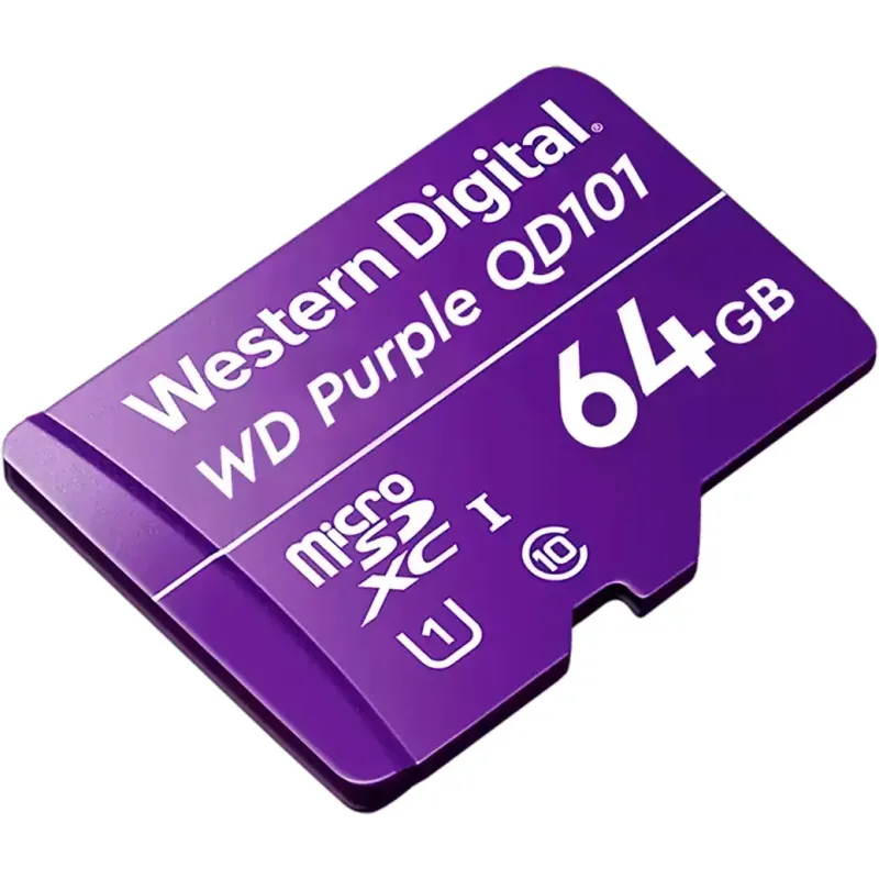 Карта пам'яті WD 64 GB microSDXC UHS-I Class 10 Purple QD101 WDD064G1P0C
