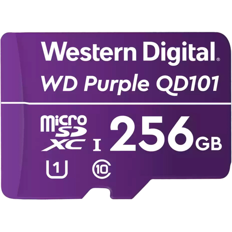 WD 256 GB microSDXC UHS-I Class 10 Purple QD101 WDD256G1P0C
