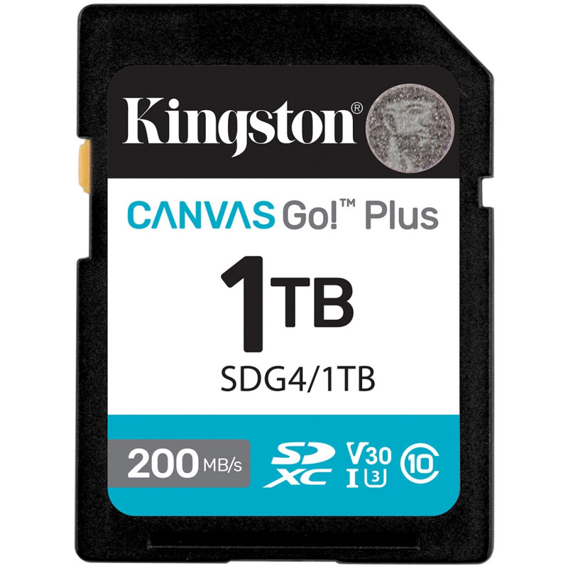 Карта памяти Kingston 1 TB SDXC Canvas Go! Plus C10 UHS-I U3 A2 (SDG4/1TB)