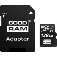 Карта пам'яті GOODRAM 128 GB microSDXC class 10 UHS-I + SD Adapter M1AA-1280R12