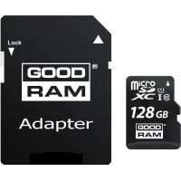 Карта пам'яті GOODRAM 128 GB microSDXC class 10 UHS-I + SD Adapter M1AA-1280R12