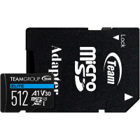 TEAM 512 GB microSDXC UHS-I (U3) V30 A1Team Elite + SD-адаптер TEAUSDX512GIV30A103