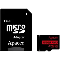 Карта пам'яті Apacer 128GB MicroSDHC UHS-I Class 10 + SD adapter (AP128GMCSX10UB-R)