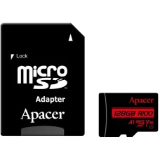 Карта пам'яті Apacer 128GB MicroSDHC UHS-I Class 10 + SD adapter (AP128GMCSX10UB-R)