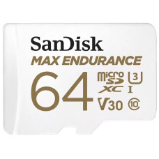 Карта памяти SanDisk 64 GB microSDXC Max Endurance UHS-I U3 V30 + SD adapter SDSQQVR-064G-GN6IA