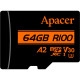 Карта пам'яті Apacer 64GB microSD class 10 UHS-I U3 (AP64GMCSX10U8-R)