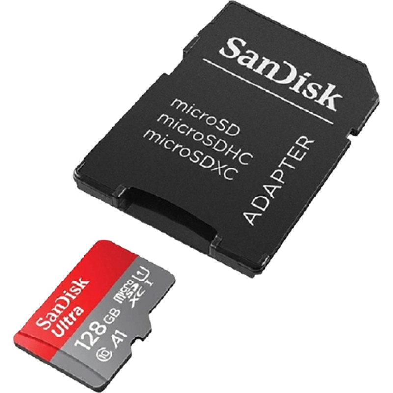 Карта пам'яті SanDisk 128 GB microSDXC UHS-I U1 A1 Class 10 Ultra (SDSQUAB-128G-GN6IA)