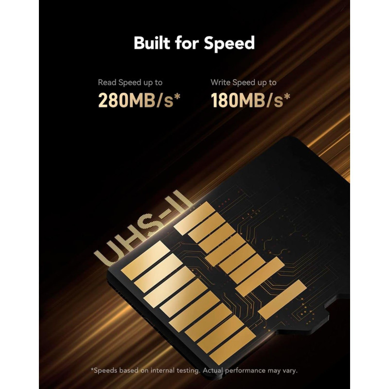 Lexar 256 GB microSDXC Professional Gold UHS-II U3 V60 A1 Class 10 (LMSGOLD256G-BNNNG)