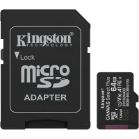 Карта памяти Kingston 64 GB microSDXC Canvas Select Plus Gen3 A1 + SD-Adapter SDCS3/64GB