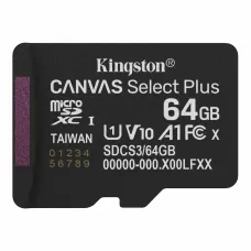 Карта памяти Kingston 64 GB microSDXC Canvas Select Plus Gen3 100R SDCS3/64GBSP