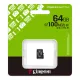 Карта пам'яті Kingston 64 GB microSDXC Canvas Select Plus Gen3 100R SDCS3/64GBSP