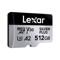 Карта памяти Lexar 512 GB microSDXC Professional Silver Plus UHS-I U3 V30 A2 Class 10 (LMSSIPL512G-BNANG)