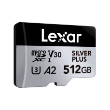 Карта памяти Lexar 512 GB microSDXC Professional Silver Plus UHS-I U3 V30 A2 Class 10 (LMSSIPL512G-BNANG)