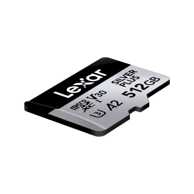 Карта памяти Lexar 512 GB microSDXC Professional Silver Plus UHS-I U3 V30 A2 Class 10 (LMSSIPL512G-BNANG)