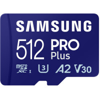 Карта памяти Samsung 512 GB microSDXC UHS-I U3 V30 A2 PRO Plus 2023 + Reader (MB-MD512SB)