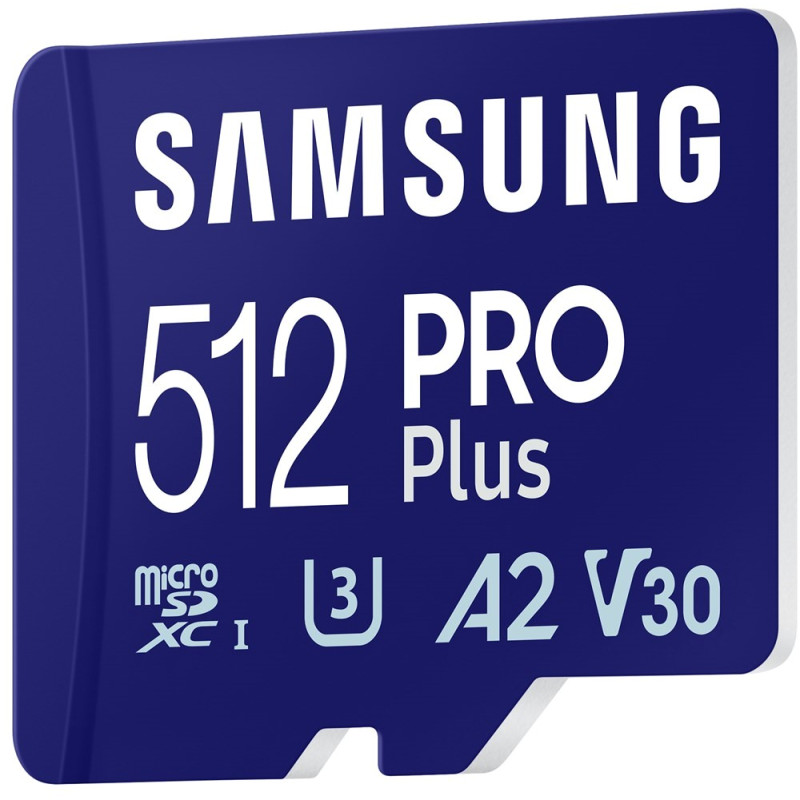 Карта памяти Samsung 512 GB microSDXC UHS-I U3 V30 A2 PRO Plus 2023 + Reader (MB-MD512SB)