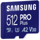 Карта памяти Samsung 512 GB microSDXC UHS-I U3 V30 A2 PRO Plus 2023 + Reader (MB-MD512SB)