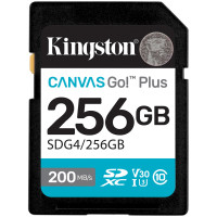 Карта пам'яті Kingston 256 GB SDXC Canvas Go! Plus UHS-I U3 V30 Class 10 (SDG4/256GB)